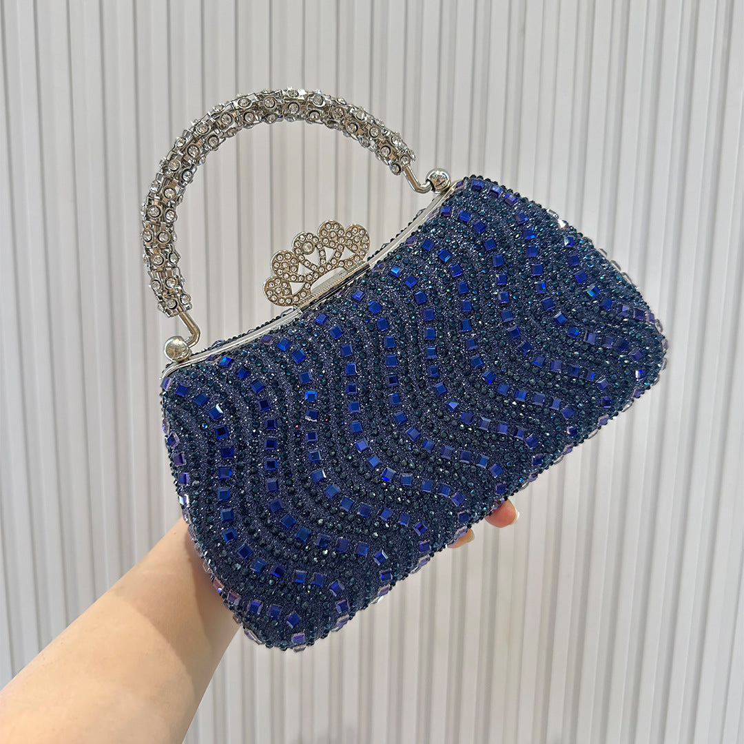 Cross-border buckle diamond-encrusted dinner bag, European and American high-end banquet bag, women's celebrity handbag, shoulder light luxury chain bag