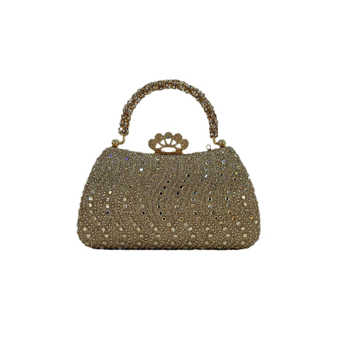 Cross-border buckle diamond-encrusted dinner bag, European and American high-end banquet bag, women's celebrity handbag, shoulder light luxury chain bag