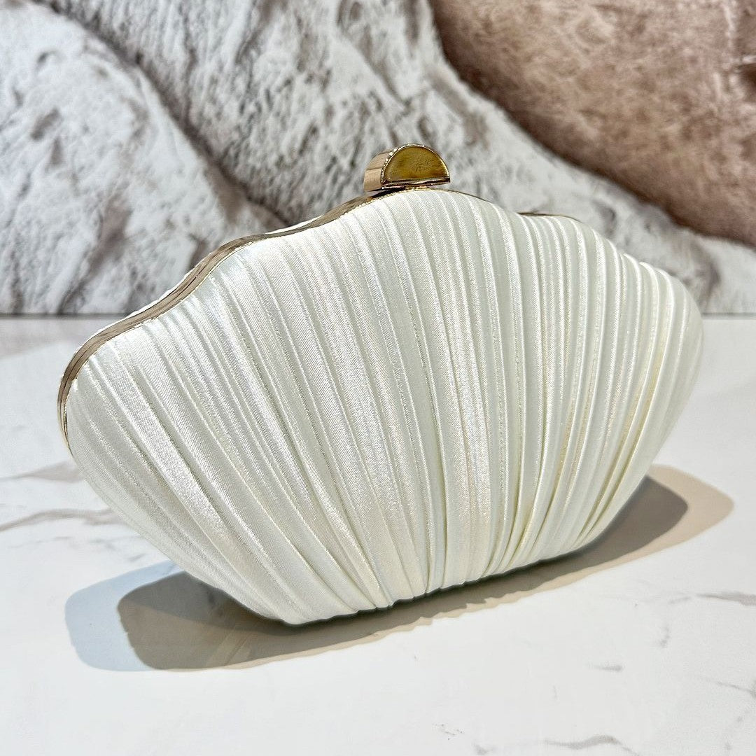 Cross-border trendy shell dinner bag pleated clutch bag temperament versatile women's handbag bridal bag dress bag