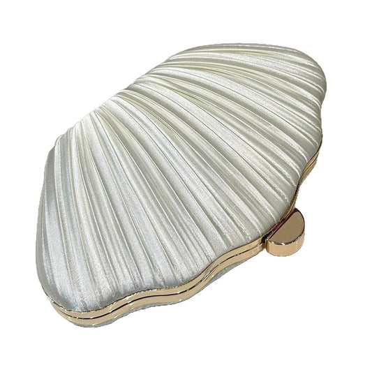 Cross-border trendy shell dinner bag pleated clutch bag temperament versatile women's handbag bridal bag dress bag